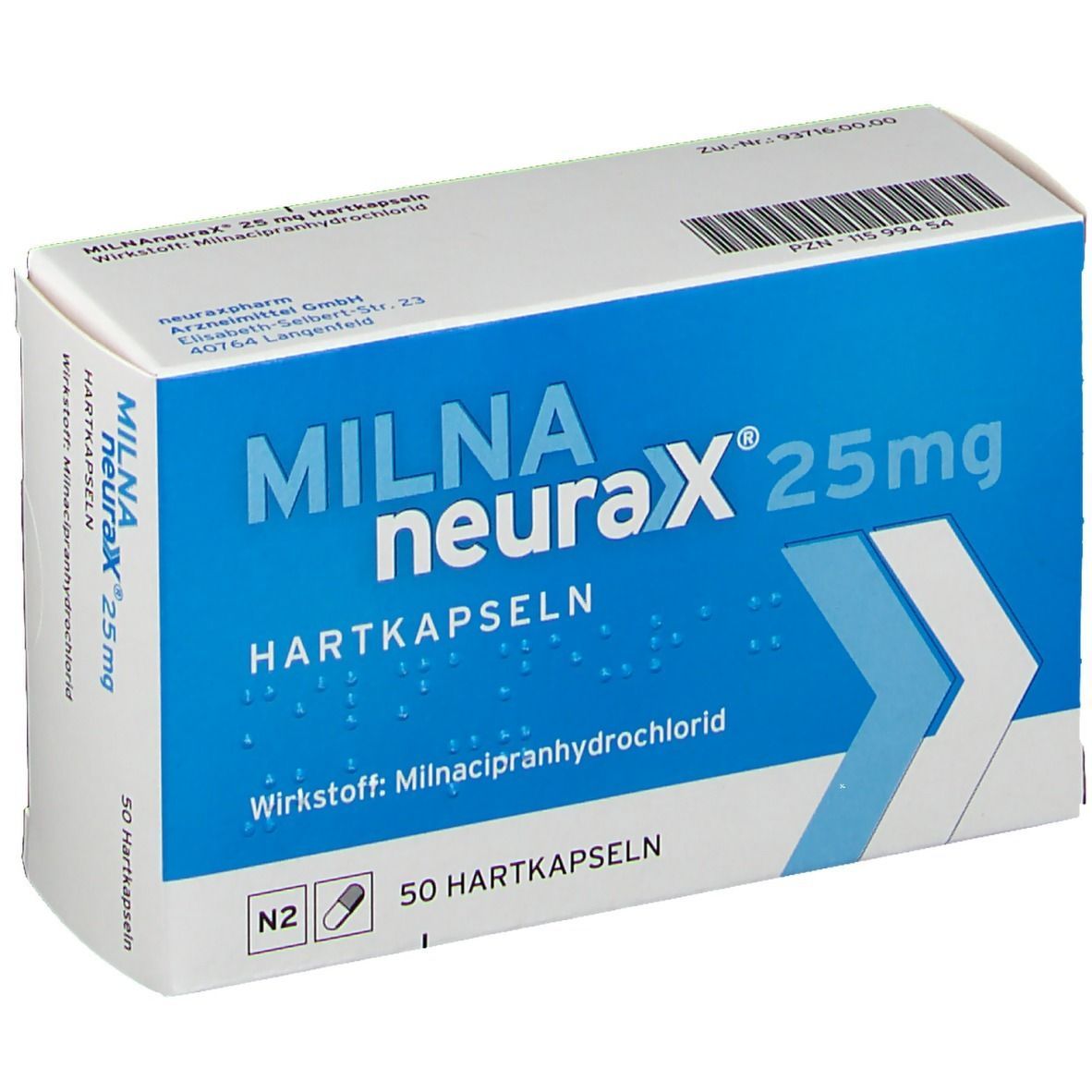 💊 کپسول سخت میلنا نوراکس میلنسیپران ۲۵ میلی‌گرم 💊